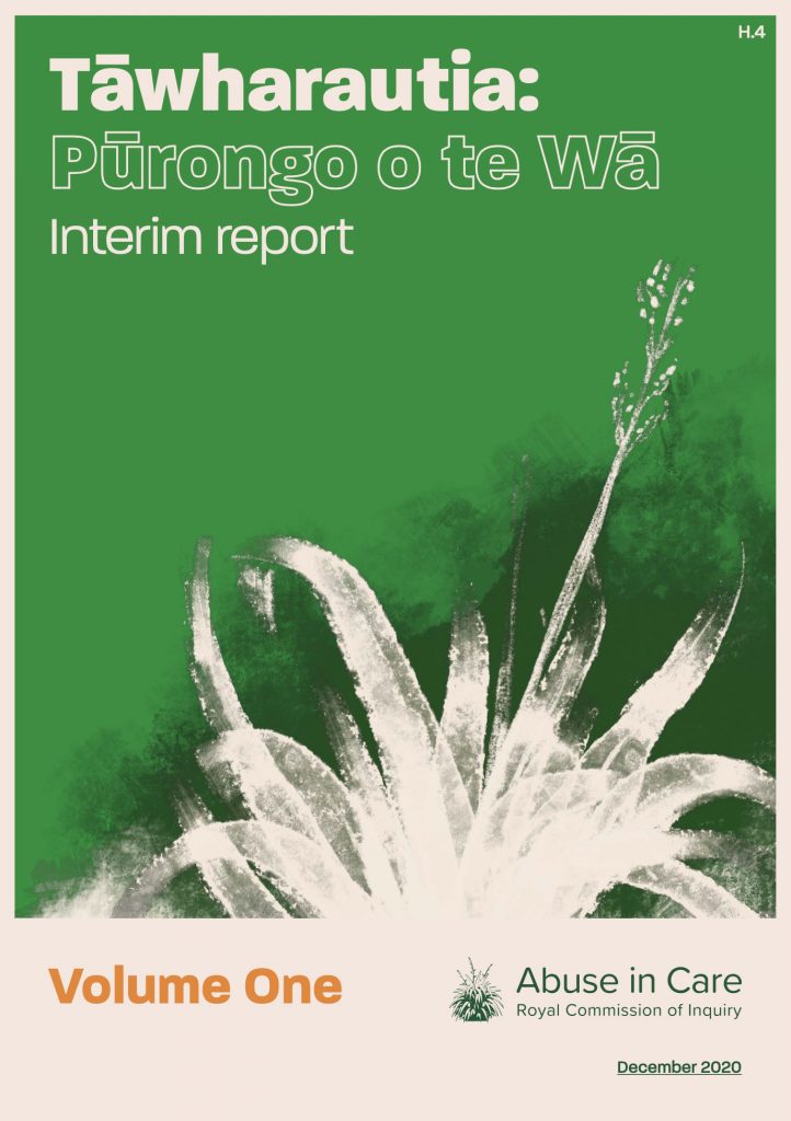 Cover design for Tāwharautia: Pūrongo o te Wā publication